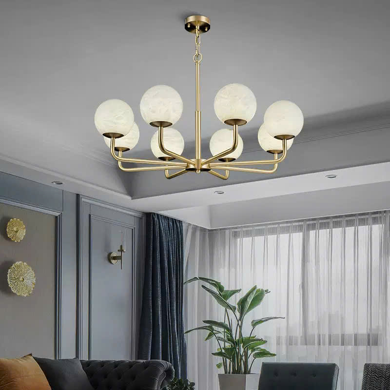 ĐC26096 Đèn Chùm Elara Đá Vân