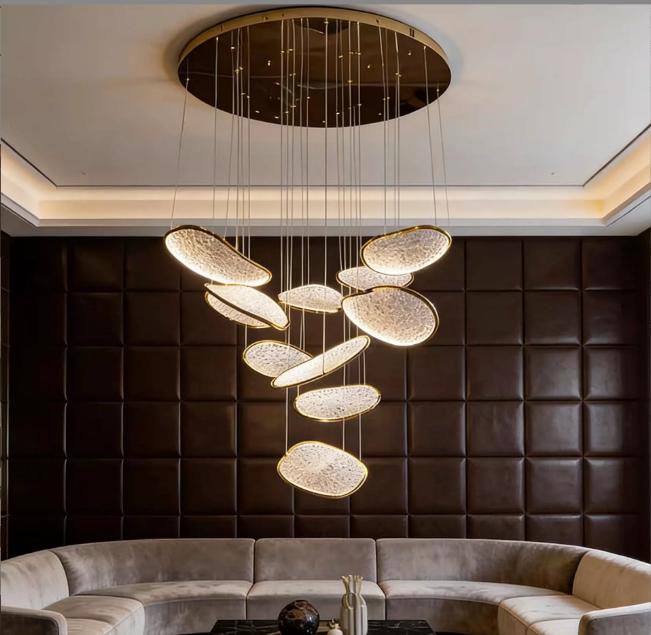 TTANG046 Đèn Thả Thông Tầng Phiến Lá Wabi-sabi Luxury