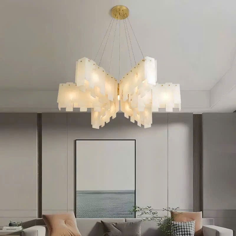 ĐC26098 Đèn Chùm Cánh Đá Vân Celestia
