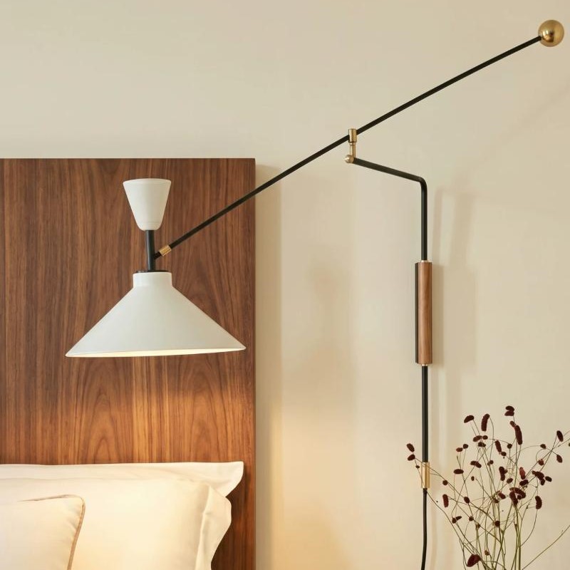 ĐOT260611 Đèn Cần Xoay Nghệ Thuật Mid-Century