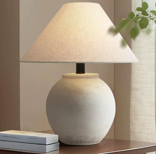 ĐB260612 Đèn Bàn Wabi Sabi Gốm Mộc