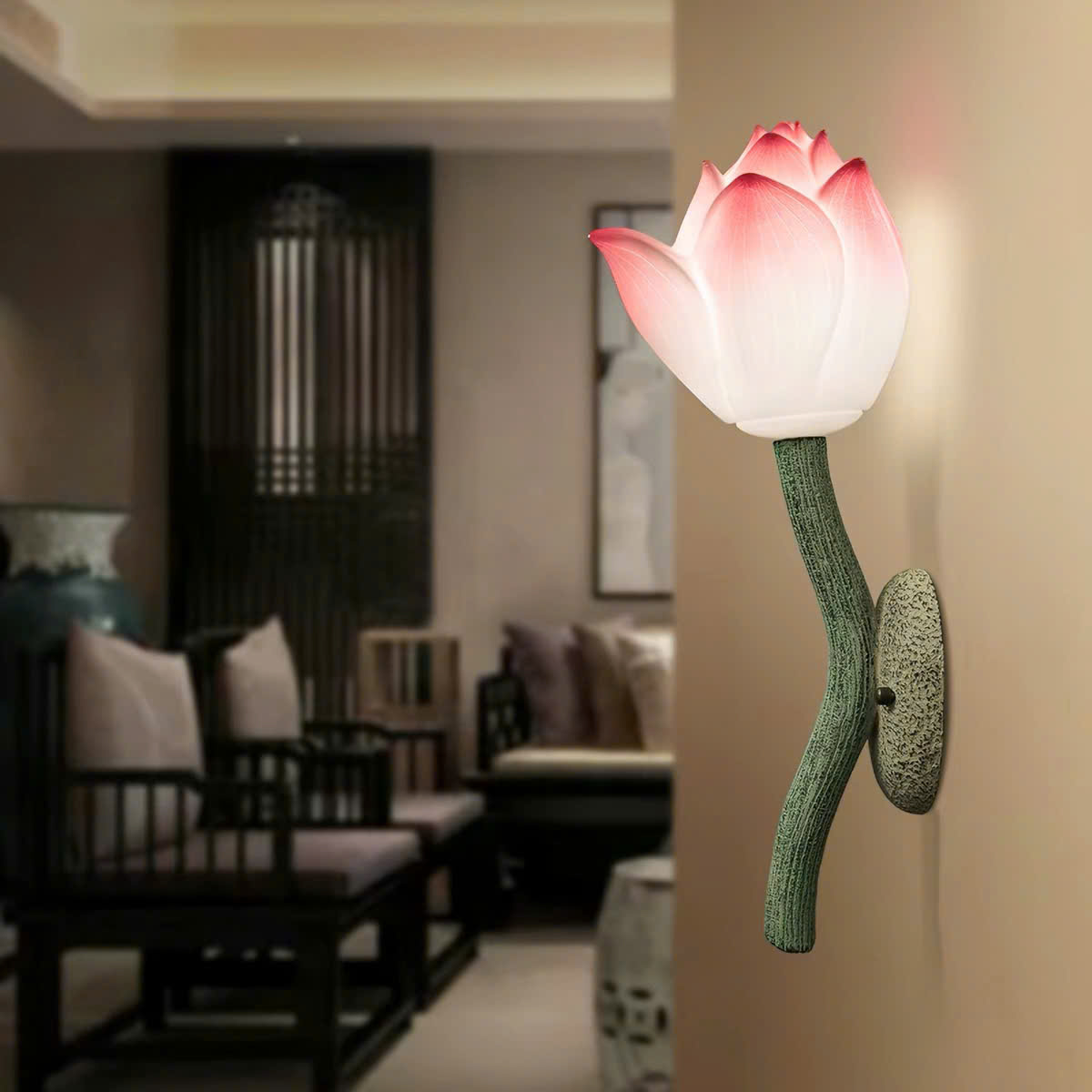 ĐOT260629 Đèn Tường Cành Hoa Sen