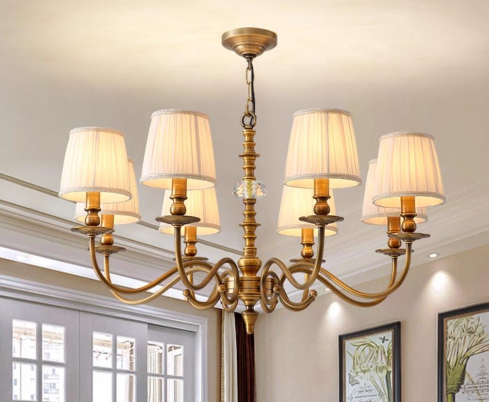 ĐC260605 Đèn Chùm Bằng Đồng Tân Cổ Điển