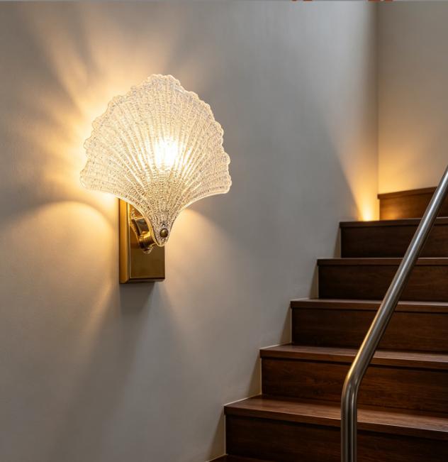 ĐOT260619 Đèn Tường Thủy Tinh Lá Rẻ Quạt