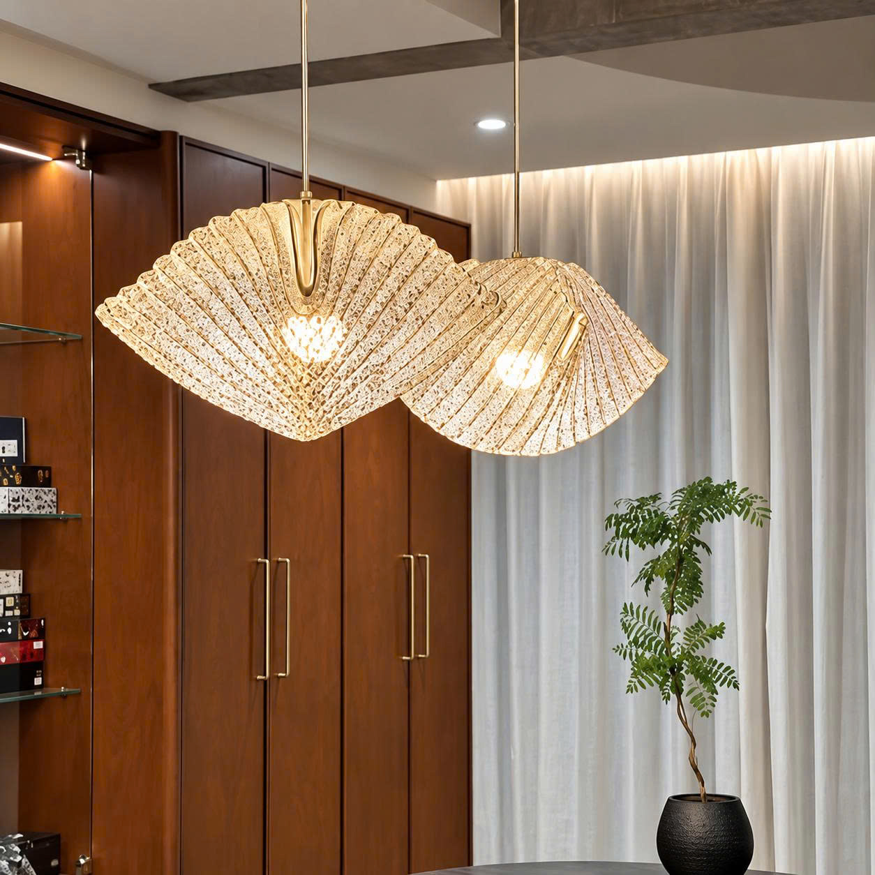 ĐT260646 Đèn Thả Ánh Kim Gợn Sóng.jpg