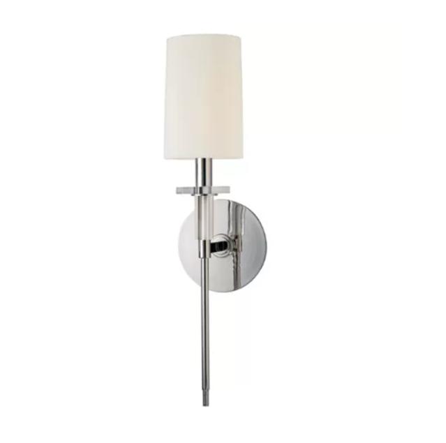 ĐOT260625 Đèn Tường Kim Loại Xi Mạ Chao Vải