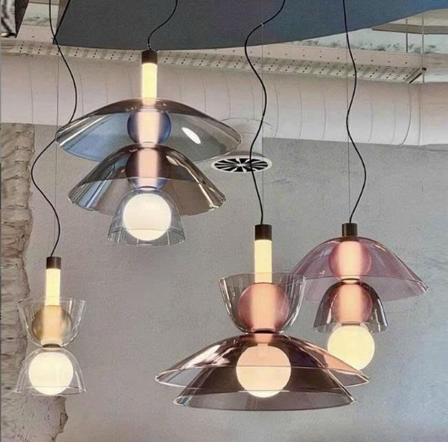 DT260637 Đèn Thả Thủy Tinh Tầng Nấm