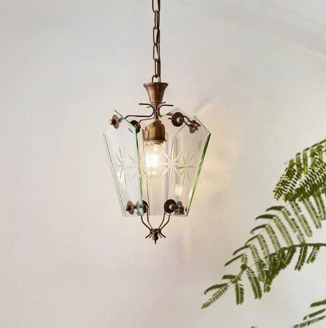DT260644 Đèn Thả Thủy Tinh Vintage