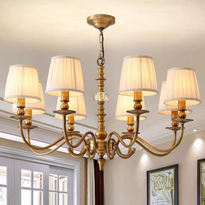 ĐC260605 Đèn Chùm Bằng Đồng Tân Cổ Điển