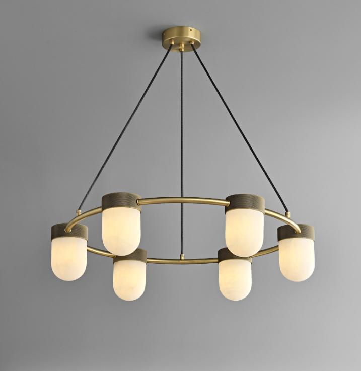 ĐC26069 Đèn Chùm Wabi Sabi Chao Đá Vân 5.jpg