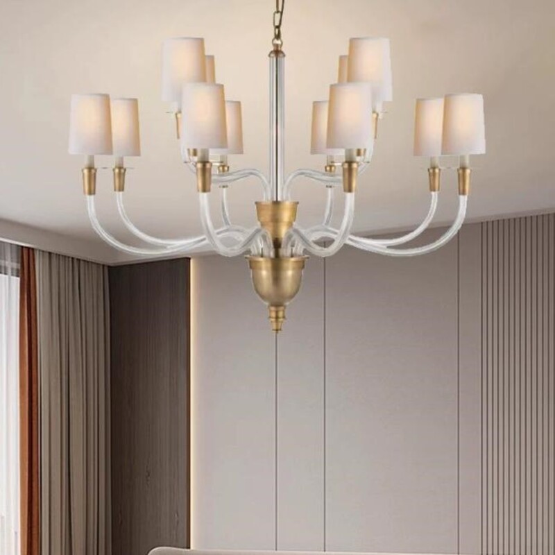 ĐC260602 Đèn Chùm Chao Vải Hiện Đại