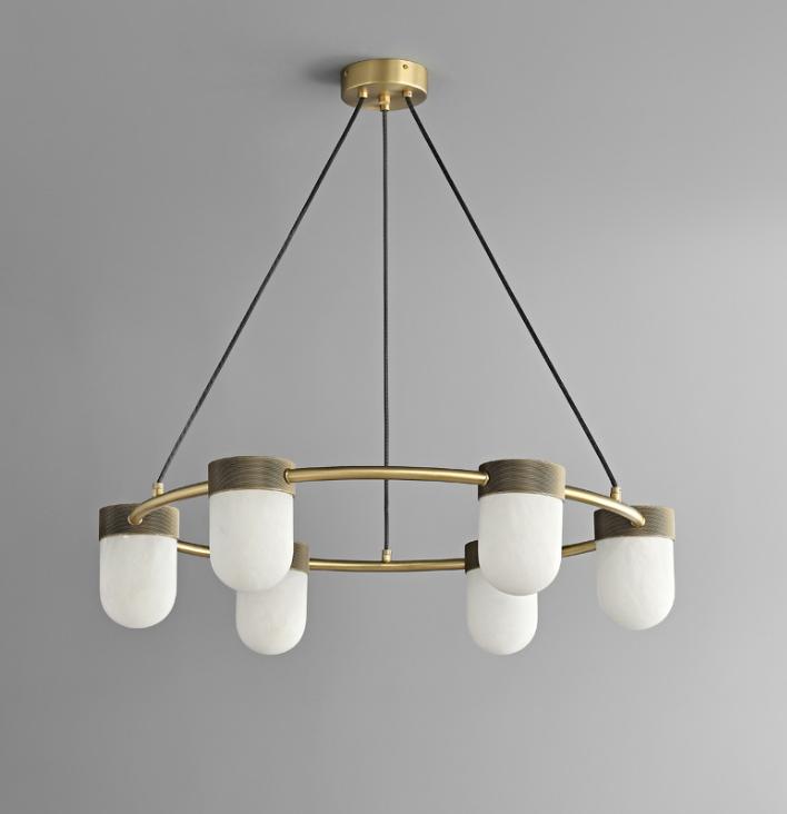 ĐC26069 Đèn Chùm Wabi Sabi Chao Đá Vân 4.jpg