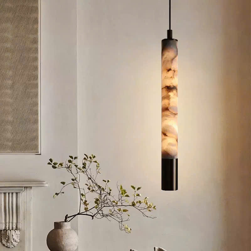 ĐT260654 Đèn Thả Ống Trụ Đá Vân