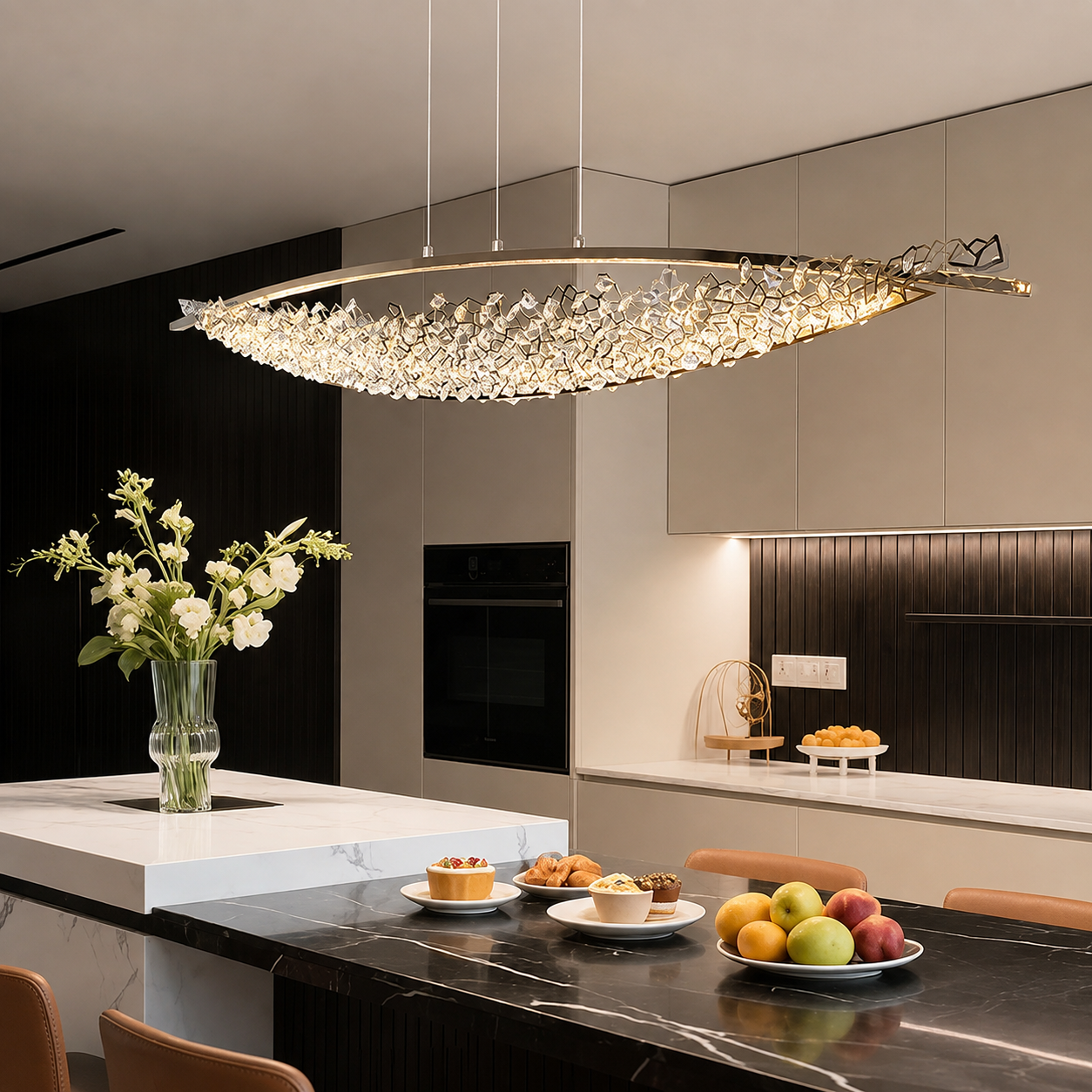DT260638 Đèn Thả Pha Lê Dáng Thuyền