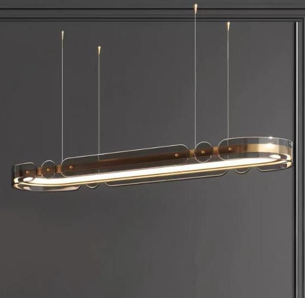 DT260629 Đèn Thả Bàn Ăn Thủy Tinh Hổ Phách