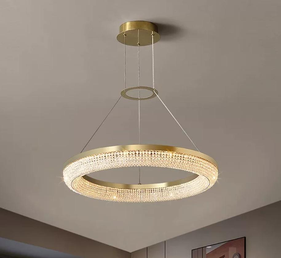 DT260630 Đèn Thả Vòng Tròn Pha Lê Luxury