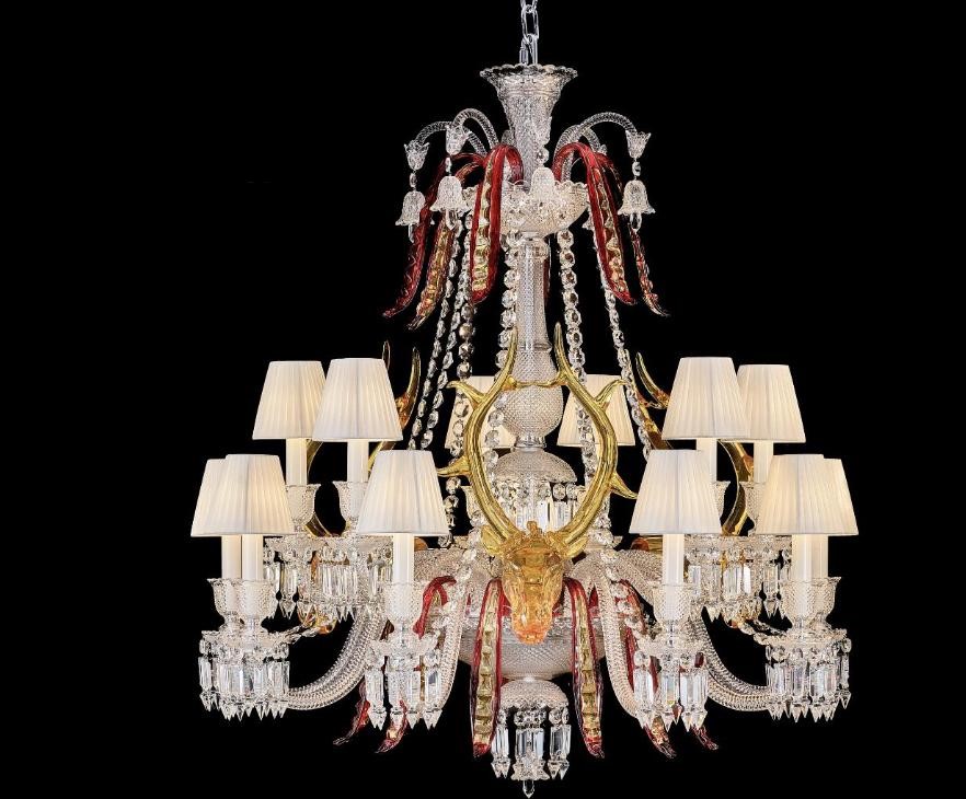 ĐC26077 Đèn Chùm Thủy Tinh Murano Đầu Hươu.jpg