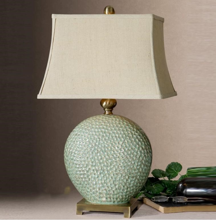 ĐB260625 Đèn Bàn Gốm Sứ Tân Cổ Điển Vân Đá